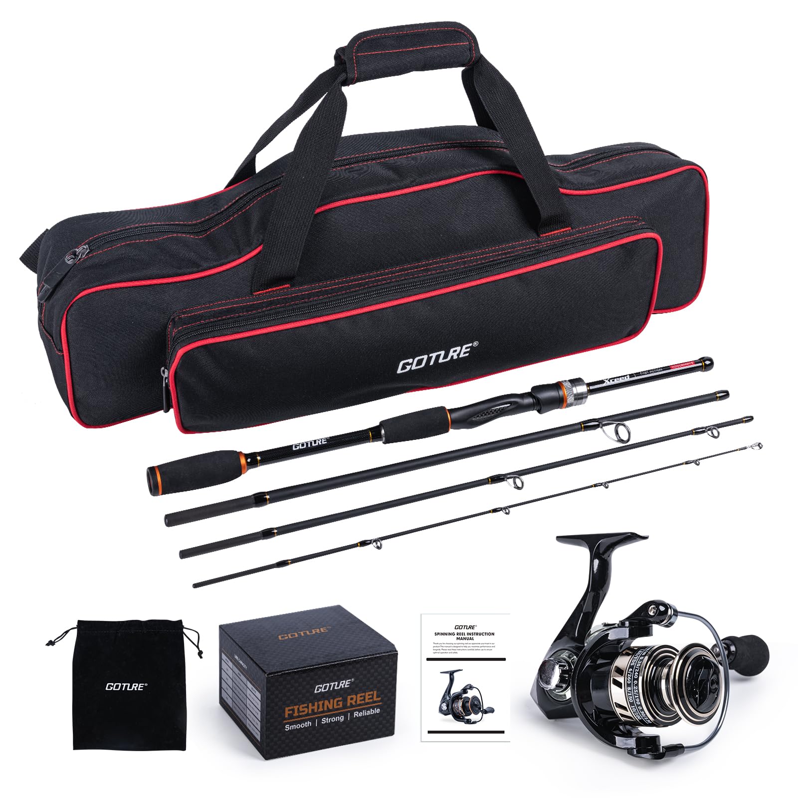 Fishing Rod Combo - Goture Draagbare Spinning Hengel en Molen
