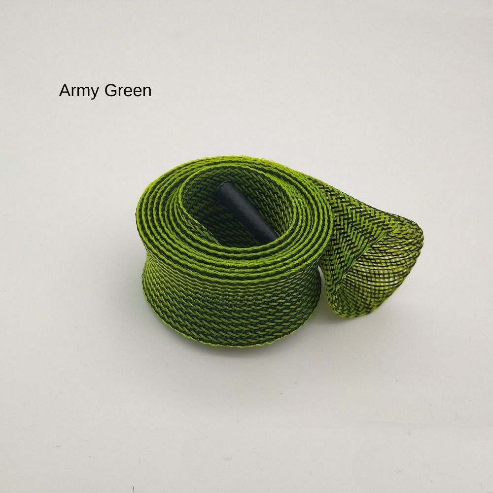 Fishing Rod Spinning - Gevlochten mesh hengelbeschermer, kleurrijke PET hengelbeschermer,