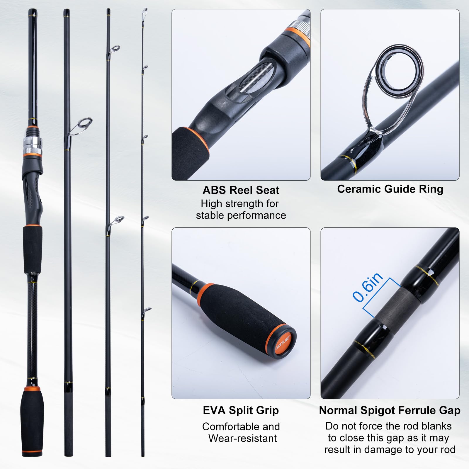 Goture Draagbare Spinning Heng - Fishing Rod Combo recensie en prijs