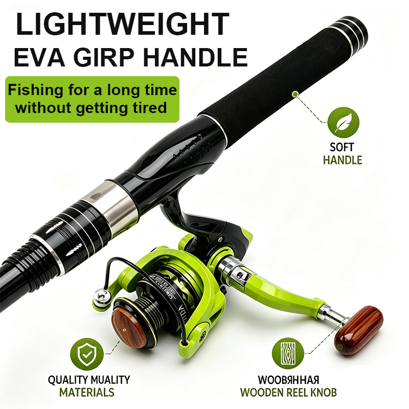 Draaiende hengel en molen set, - Fishing Rod Combo recensie en prijs