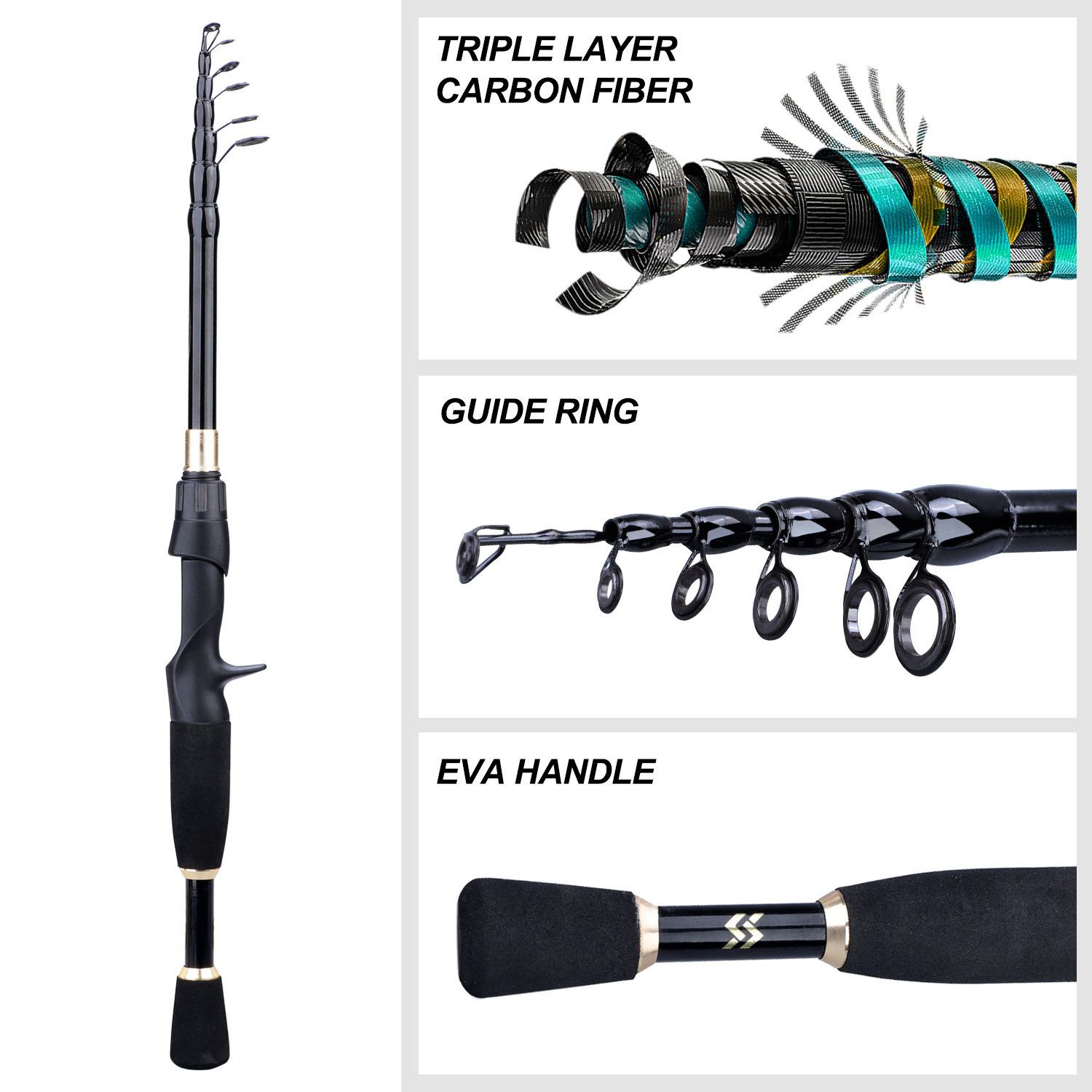 Sougayilang 1,8-2,4 m Casting  - Fishing Rod Combo recensie en prijs